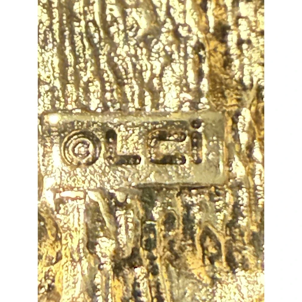 Liz Claiborne Coo Coo Clock Birdhouse Brooch or Pendant Gold Tone Crystal Drop